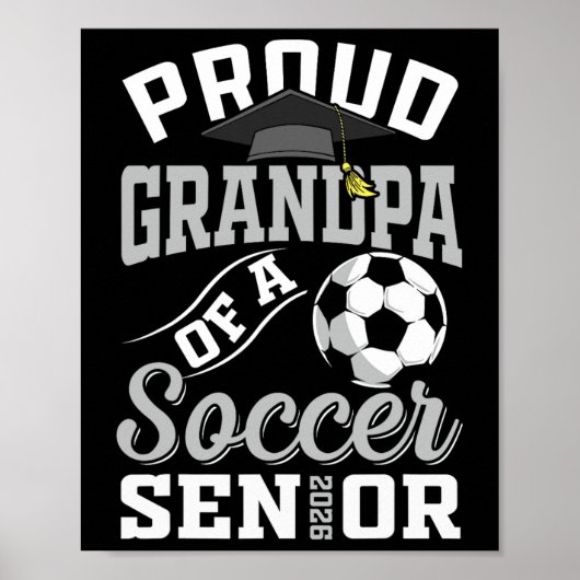 Stolzer Opa eines Fußball-Absolventen der Klasse 2 Poster (Vorne)