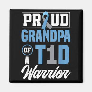 Stolzer Opa eines T1D-Kämpfers Diabetes Magnet