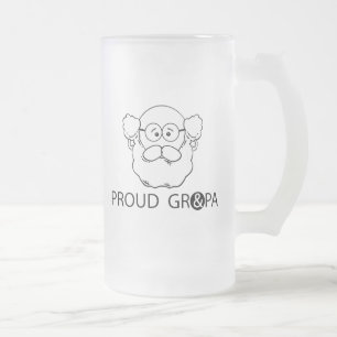 Stolzer Opa-Frosted-Mug Mattglas Bierglas