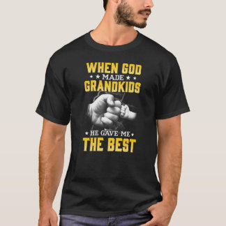 Stolzer Opa, gesegnet mit den besten Enkelkindern T-Shirt
