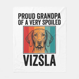 Stolzer Opa Vizsla Vintage Hunde Liebhaber Design_ Fleecedecke