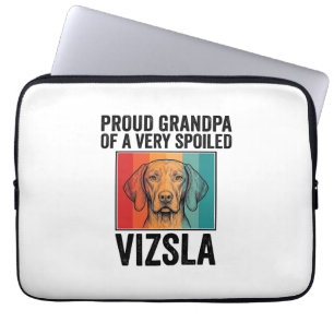 Stolzer Opa Vizsla Vintage Hunde Liebhaber Design_ Laptopschutzhülle