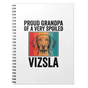 Stolzer Opa Vizsla Vintage Hunde Liebhaber Design_ Notizblock