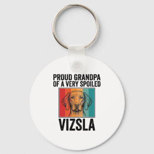 Stolzer Opa Vizsla Vintage Hunde Liebhaber Design_ Schlüsselanhänger