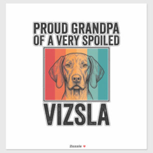 Stolzer Opa Vizsla Vintage Hundeliebhaber Design_1 Aufkleber