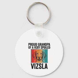 Stolzer Opa Vizsla Vintage Hundeliebhaber Design_1 Schlüsselanhänger