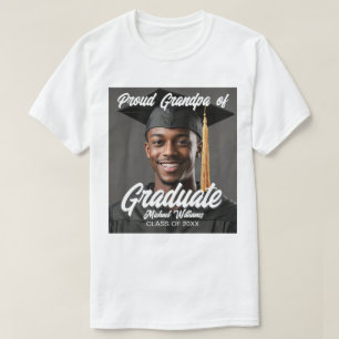 Stolzer Opa von Absolventenfoto Abschlussfeier T-Shirt
