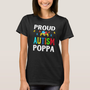 Stolzer Papa Autismus Vater Daddy Autistische Akze T-Shirt