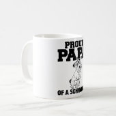 Stolzer Papa einer Schnauzer-Tasse Kaffeetasse (Vorderseite Links)