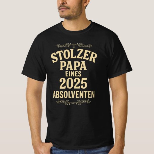 Stolzer Papa eines 2025 Absolventen | Funny T-Shirt (Vorderseite)