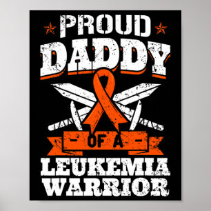 Stolzer Papa eines Leukämie-Kriegers Papa Awarenes Poster