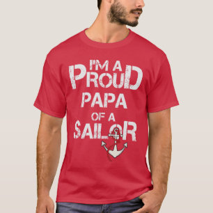 Stolzer Papa eines Seglers Retro-Freundesjunge T-Shirt