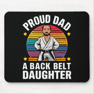 Stolzer Papa-Gürtel Tochter Lustiger Karate-Vater Mousepad