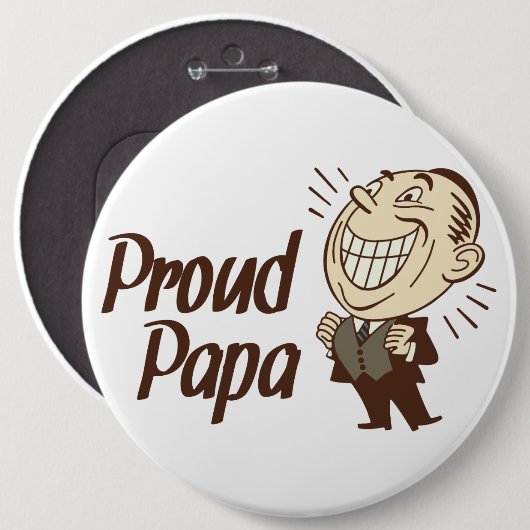 Stolzer Papa-Knopf Button (Vorne & Hinten)