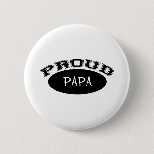 Stolzer Papa (Schwarzes) Button (Vorderseite)