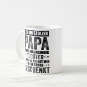 Stolzer Papa, Vater Und Tochter Spruch, Geschenk Kaffeetasse (Vorderseite Links)