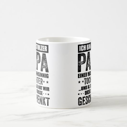Stolzer Papa, Vater Und Tochter Spruch, Geschenk Kaffeetasse (Mittel)