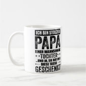 Stolzer Papa, Vater Und Tochter Spruch, Geschenk Kaffeetasse (Links)