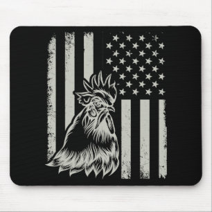 Stolzer Patriotischer Huhn Hahn Farmer Liebhaber A Mousepad