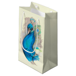 Stolzer Pfau elegant Kleine Geschenktüte