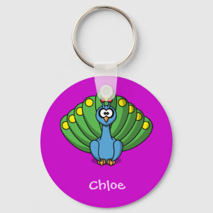 Stolzer Pfau Schlüsselanhänger