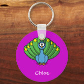 Stolzer Pfau Schlüsselanhänger (Vorderseite)