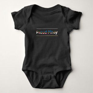 Stolzer Pinoy - Philippinische Flagge Abstrakte Ge Baby Strampler