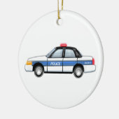 Stolzer Polizeiwagen Keramikornament (Links)