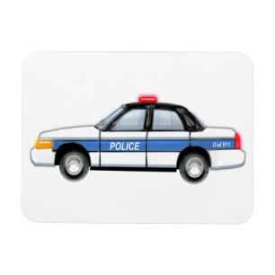 Stolzer Polizeiwagen Magnet