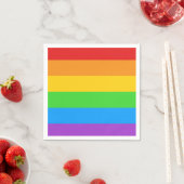 Stolzer Pop: Regenbogenflagge Serviette (Beispiel)