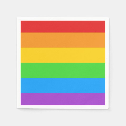 Stolzer Pop: Regenbogenflagge Serviette (Vorderseite)