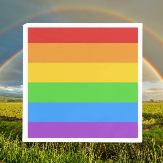 Stolzer Pop: Regenbogenflagge Serviette