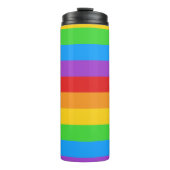 Stolzer Power: Regenbogenflagge Thermosbecher (Vorderseite)