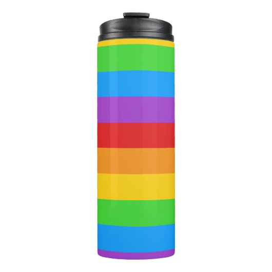 Stolzer Power: Regenbogenflagge Thermosbecher (Vorderseite)