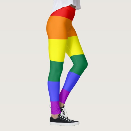 Stolzer Regenbogendruck coole Leggings (Rechts)