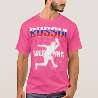 Stolzer Russland-Tischtennis-Fan-Jersey Russische T-Shirt