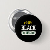 Stolzer schwarzer Berater, gebildet, motiviert, me Button (Vorne & Hinten)