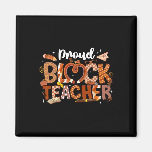Stolzer schwarzer Lehrer Black History Month Junet Magnet (Vorne)