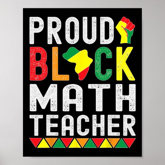 Stolzer schwarzer Mathematiklehrer Afroamerikanisc Poster (Vorne)