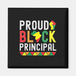Stolzer schwarzer Schulleiter Black History Month Magnet