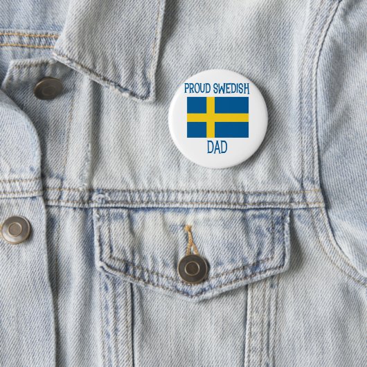 Stolzer schwedischer Vater Button (Beispiel)