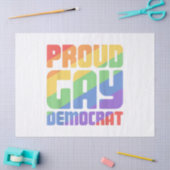Stolzer schwuler Demokrat lustiger LGBT Seidenpapier (Basteln)