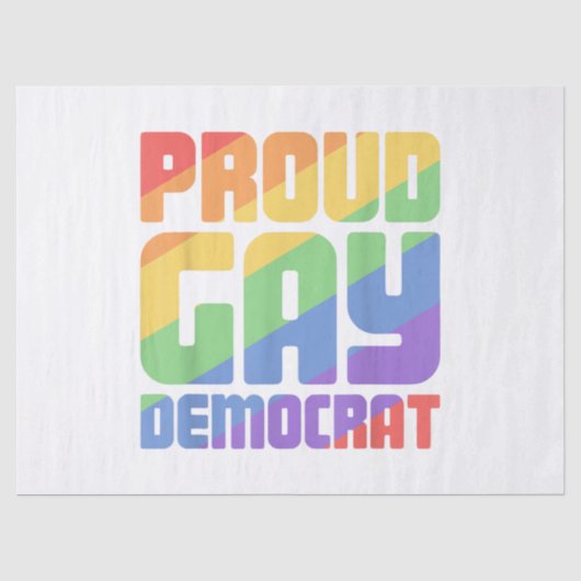Stolzer schwuler Demokrat lustiger LGBT Seidenpapier (Vorderseite)