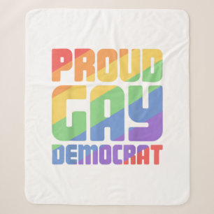 Stolzer schwuler Demokrat lustiger LGBT Sherpadecke