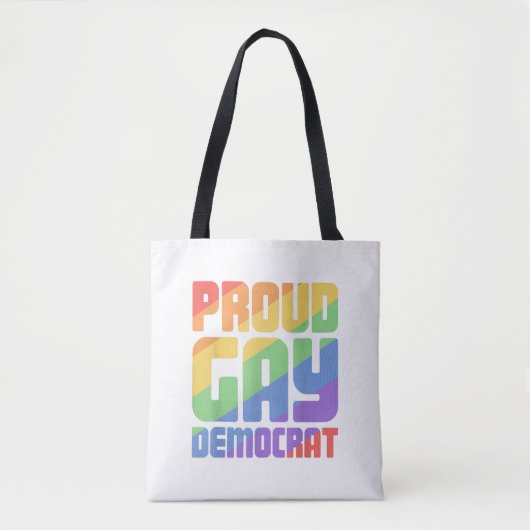 Stolzer schwuler Demokrat lustiger LGBT Tasche (Vorderseite)