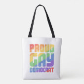 Stolzer schwuler Demokrat lustiger LGBT Tasche (Rückseite)