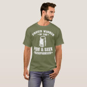 Stolzer Sieger der Hide Seek Meisterschaft 10 mm T-Shirt (Vorne ganz)