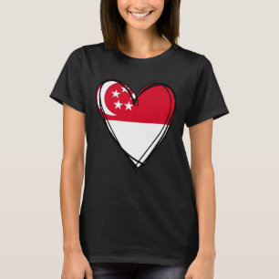 Stolzer Singapurer Junge Mädchen Tante Vater Mutte T-Shirt