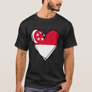 Stolzer Singapurer Junge Mädchen Tante Vater Mutte T-Shirt