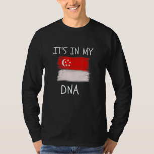 Stolzer singapurischer Stolz Er ist in meiner DNA T-Shirt